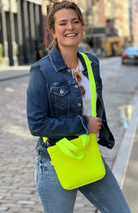 Neon Yellow Midi Town Bag   As seen on @trinnywoodhall - Quilted Koala