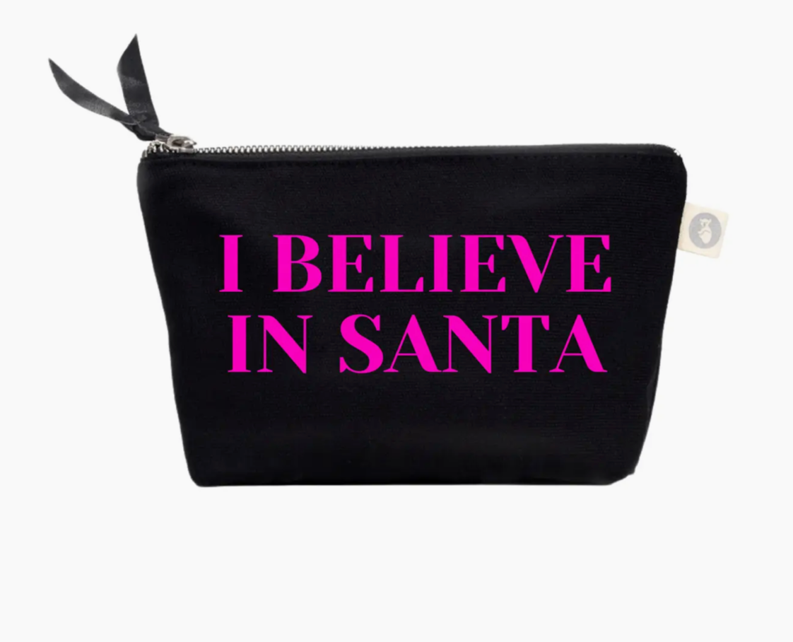 I Believe in Santa Makeup Bag  NEW! - Quilted Koala