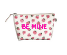 White Floral Makeup Bag BE MINE - Quilted Koala