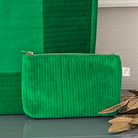 Velvet Electric Green Makeup Bag - Quilted Koala