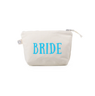 BRIDE Makeup Bag: Natural with Capri Blue - NEW - Quilted Koala