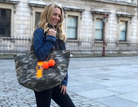 Large Zipper Tote: Green Camouflage - Quilted Koala
