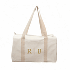 Daily Duffel - Natural with a Split Letter Monogram - Quilted Koala