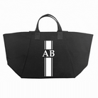 Chelsea Bag - Black with a Monogram Stripe - Quilted Koala