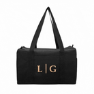 Daily Duffel - Black with a Split Letter Monogram - Quilted Koala