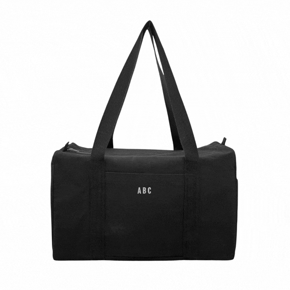 Daily Duffel - Black with a Mini Monogram - Quilted Koala