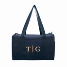 Daily Duffel - Navy with a Split Letter Monogram - Quilted Koala