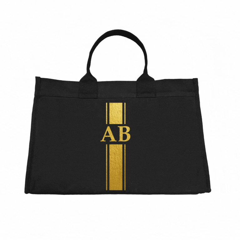NEW! Anywhere Bag with Trolley Sleeve in Black MONOGRAM STRIPE - Quilted Koala