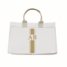 NEW! Anywhere Bag with Trolley Sleeve in Natural MONOGRAM STRIPE - Quilted Koala