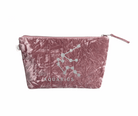 Zodiac Pink Crushed Velvet Large Makeup Bag - Aquarius - Quilted Koala
