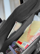 NEW! Anywhere Bag with Trolley Sleeve in Black MONOGRAM STRIPE - Quilted Koala