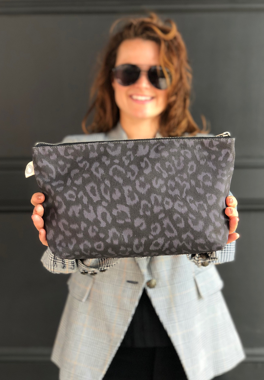 Clutch Basics - Black Leopard - Quilted Koala