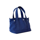 The Seaport Boat Bag - Blue Canvas Single Letter Monogram - Quilted Koala