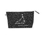 Zodiac Black Leopard Large Makeup Bag - Capricorn - Quilted Koala