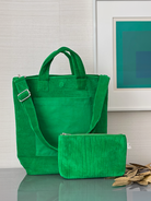 Quilted Velvet Electric Green Soho Crossbody Bag + FREE Makeup Bag Just $32 - Quilted Koala