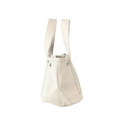 The Seaport Boat Bag - Natural Canvas Single Letter Monogram - Quilted Koala