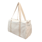 Daily Duffel - Natural with a Split Letter Monogram - Quilted Koala