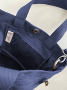 Town Crossbody Bag: Navy Vegan Suede - Quilted Koala