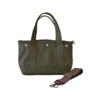 The Seaport Boat Bag - Olive Canvas Single Letter Monogram - Quilted Koala