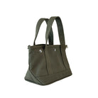 The Seaport Boat Bag - Olive Canvas Single Letter Monogram - Quilted Koala