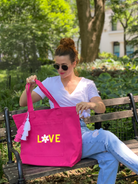 Hot Pink Everything Bag Yellow/White Daisy LOVE - ONLY $44 WITH CODE: SUNNY - Quilted Koala