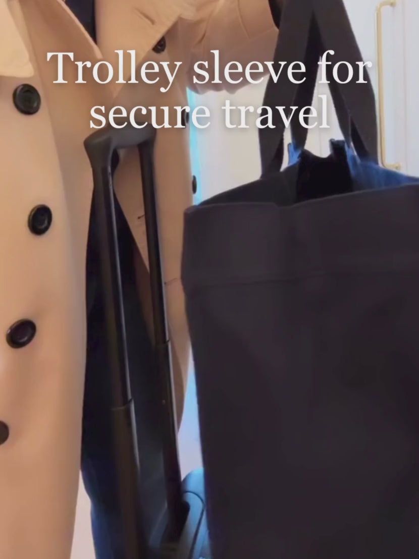 NEW! Anywhere Bag with Trolley Sleeve in Black - Quilted Koala