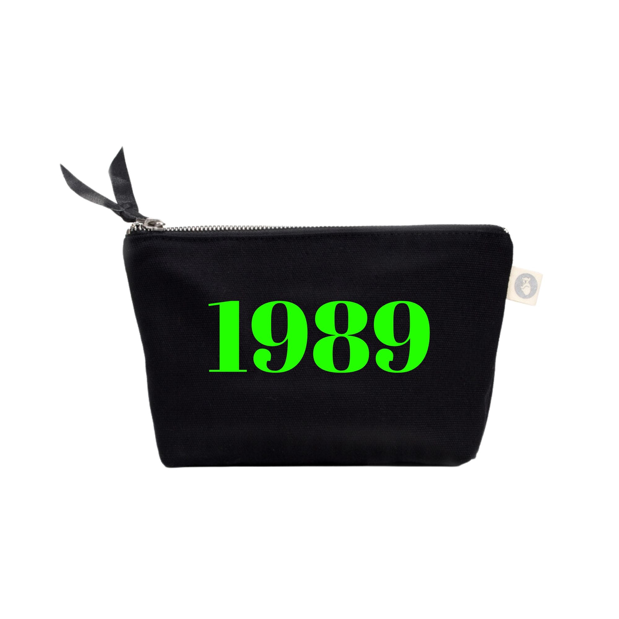 1989 Makeup Bag in Black  OR YOUR CUSTOM YEAR!   NEW - Quilted Koala