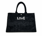 East West Bag: Black Crushed Velvet  LOVE     NEW! - Quilted Koala