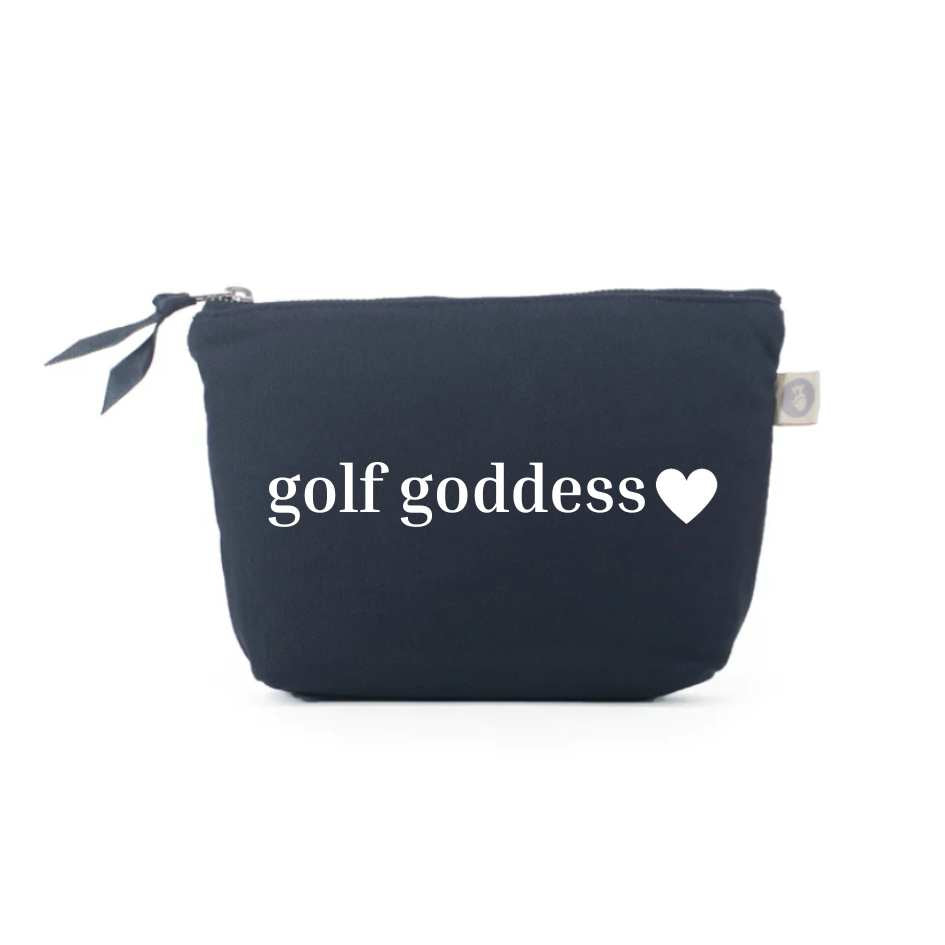 Golf Goddess Navy Makeup Bag - NEW! - Quilted Koala