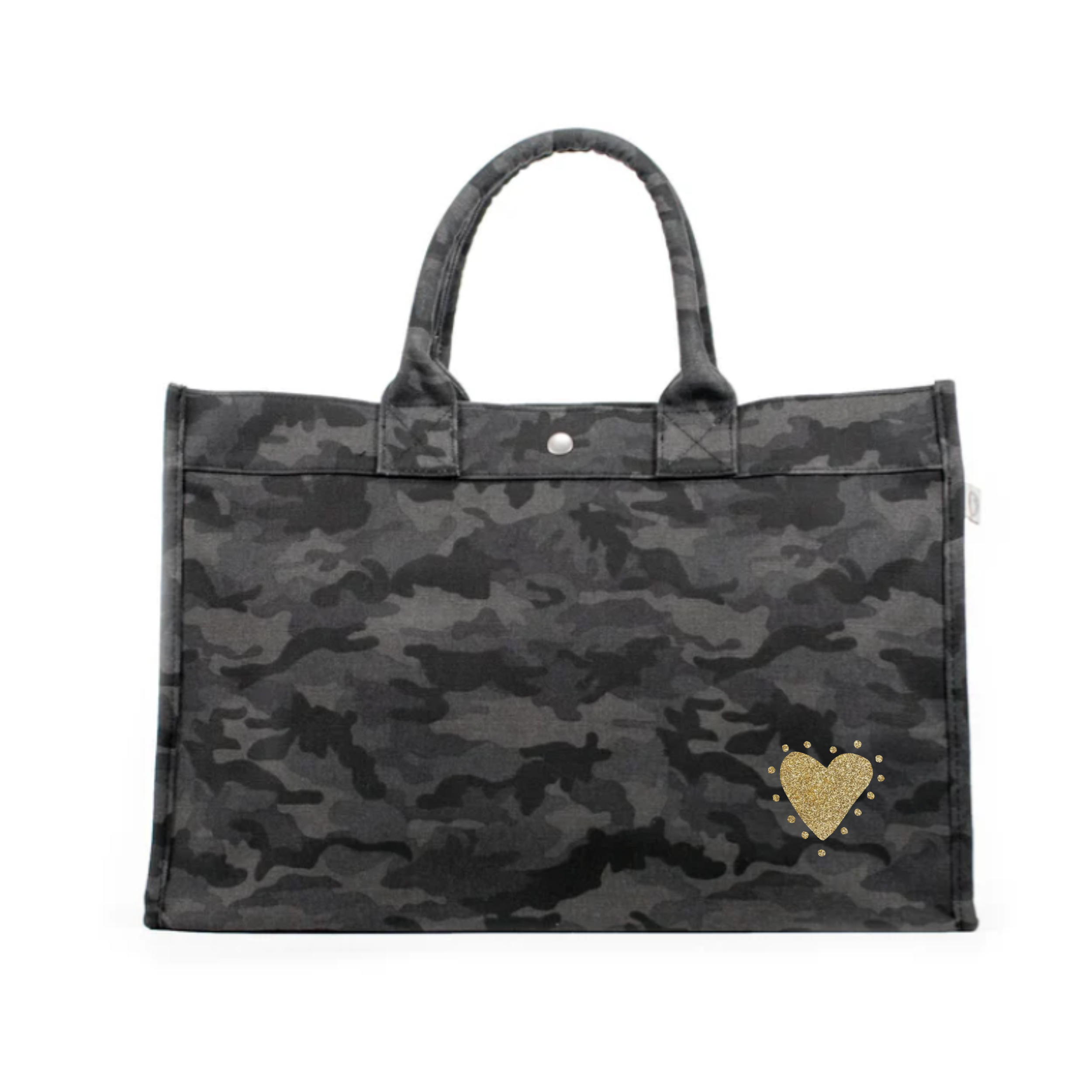 East West Bag: Black Camo - Petite GLOW HEART NEW! - Quilted Koala