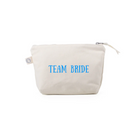 TEAM BRIDE Makeup Bag: Natural with Capri Blue - NEW - Quilted Koala