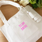 TEAM BRIDE - Midi Everything Bag Natural with Pink NEW! - Quilted Koala