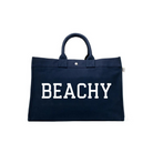 East West Bag: Navy with White Matte BEACHY - Quilted Koala