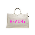 East West Bag: Natural with Pink Matte BEACHY - Quilted Koala