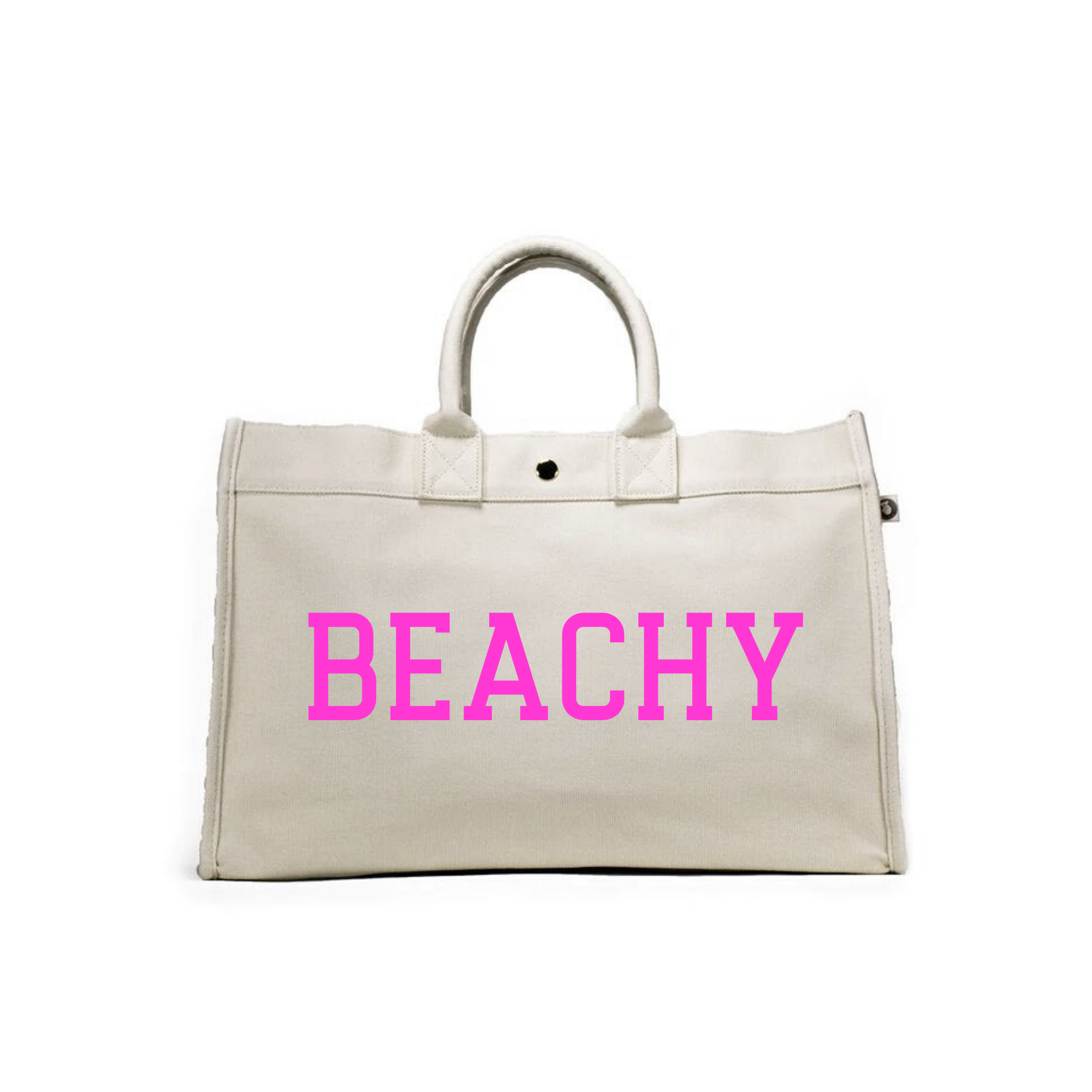 East West Bag: Natural with Pink Matte BEACHY - Quilted Koala