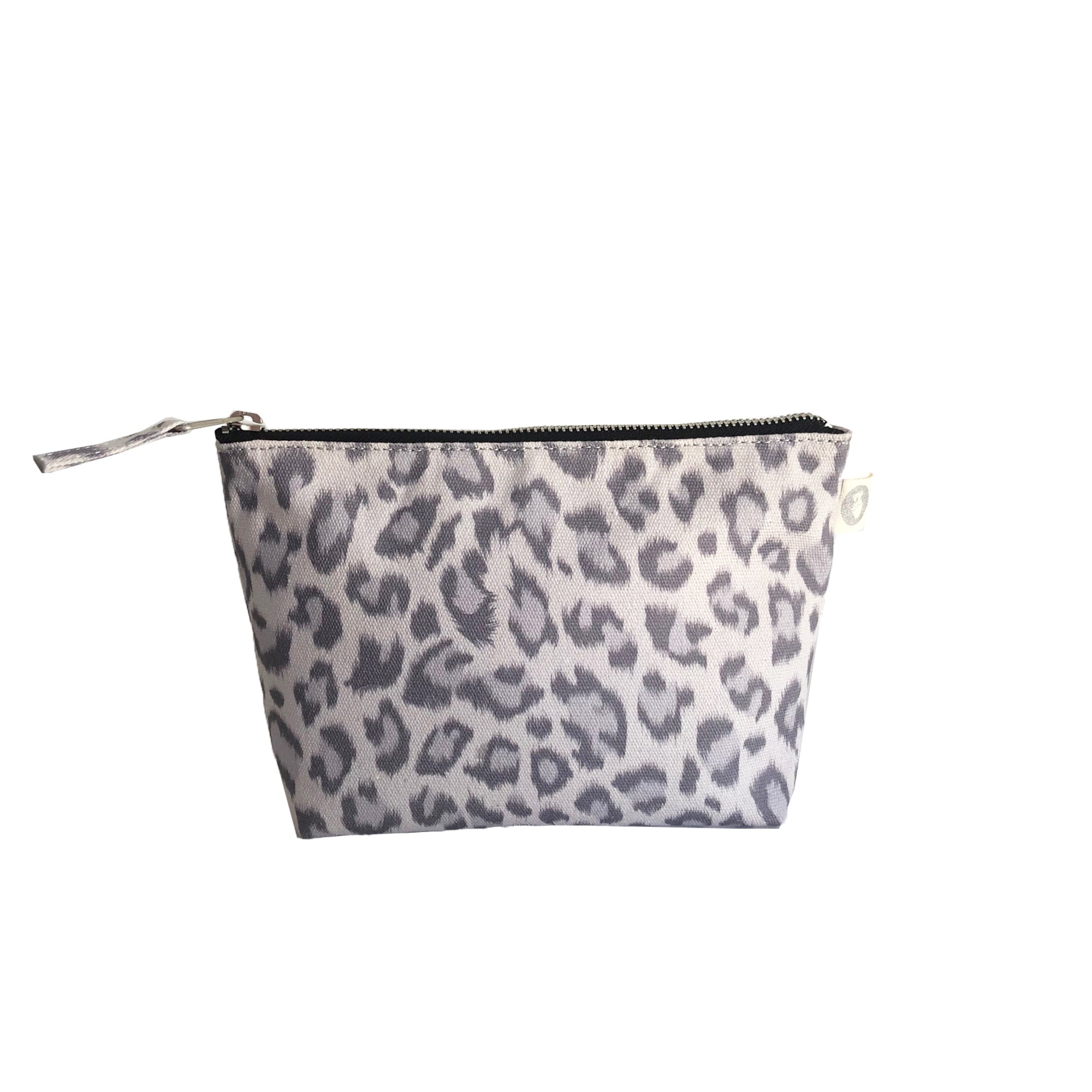 Makeup Bag: Grey Leopard - Quilted Koala