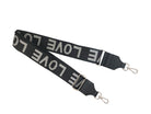 Koala Straps: Black & SIlver Metallic - LOVE - Quilted Koala