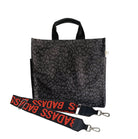 Monogram Stripe: Luxe North South Bag- Black Leopard - Quilted Koala