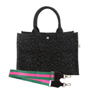 Midi East West Bag: Black Leopard - Quilted Koala