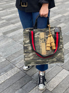 Monogram Stripe Green Camo North South Bag - Quilted Koala