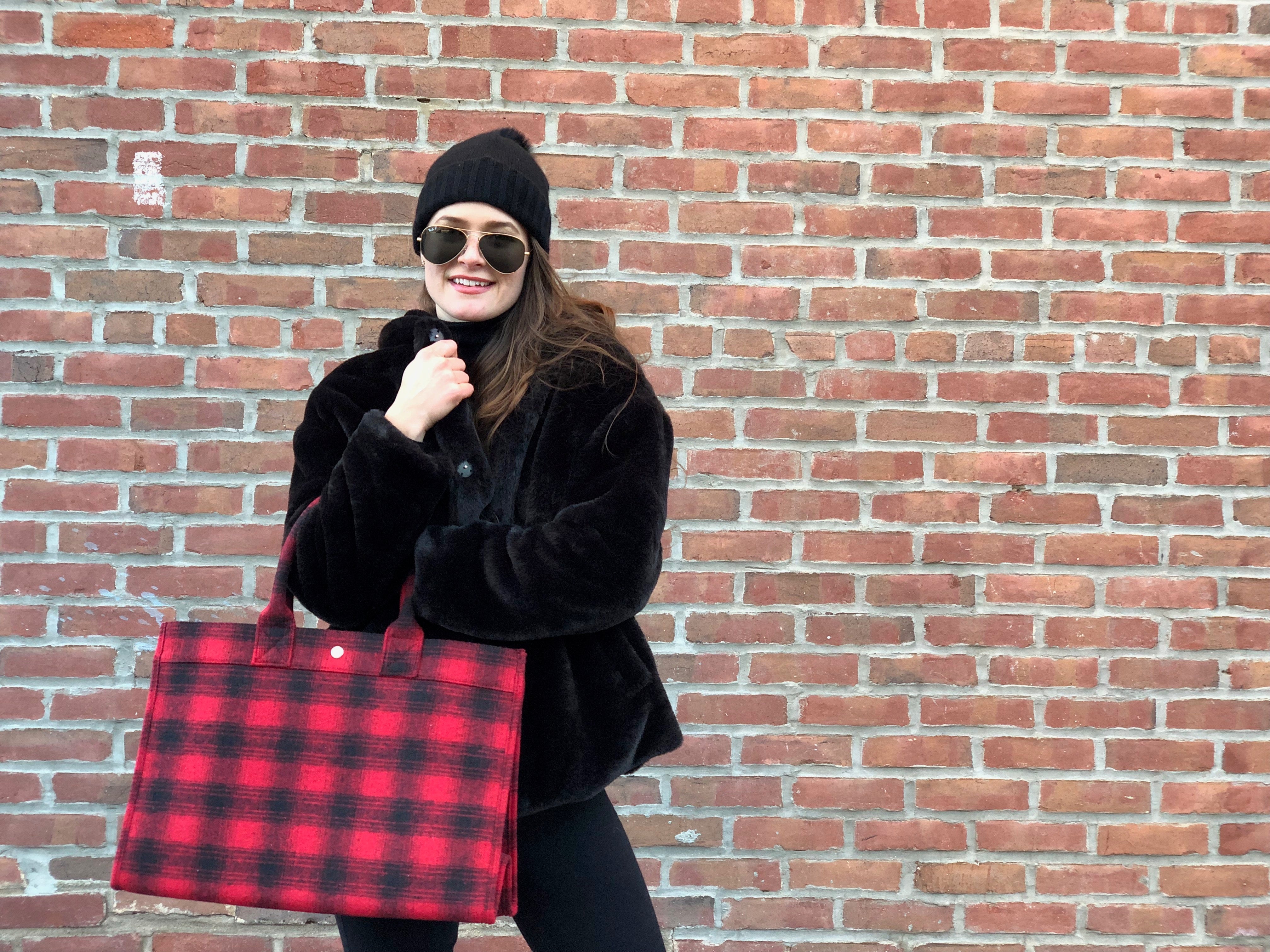 East West Bag: Red Flannel Plaid - Quilted Koala