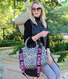 Split Letter Monogram Midi East West Bag: Leopard - Quilted Koala