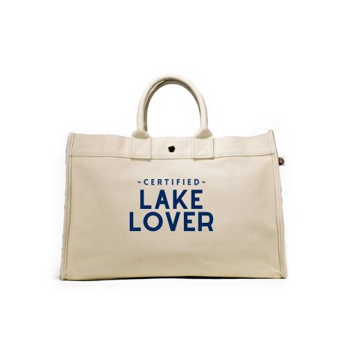 East West Bag: Natural with Navy Matte Certified Lake LOVER - Quilted Koala