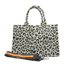 Split Letter Monogram Midi East West Bag: Leopard - Quilted Koala