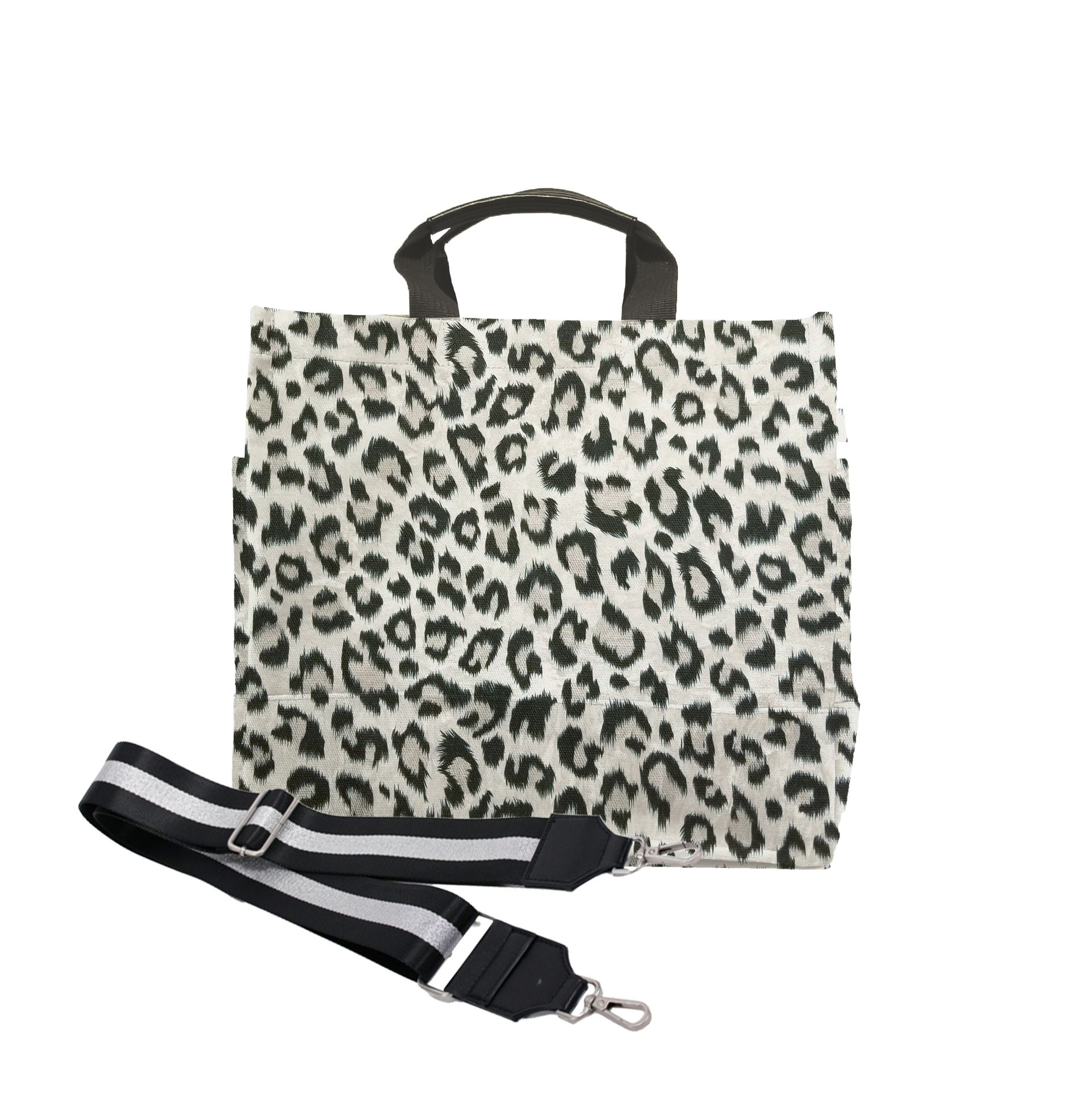 Luxe North South Bag in Leopard - Quilted Koala