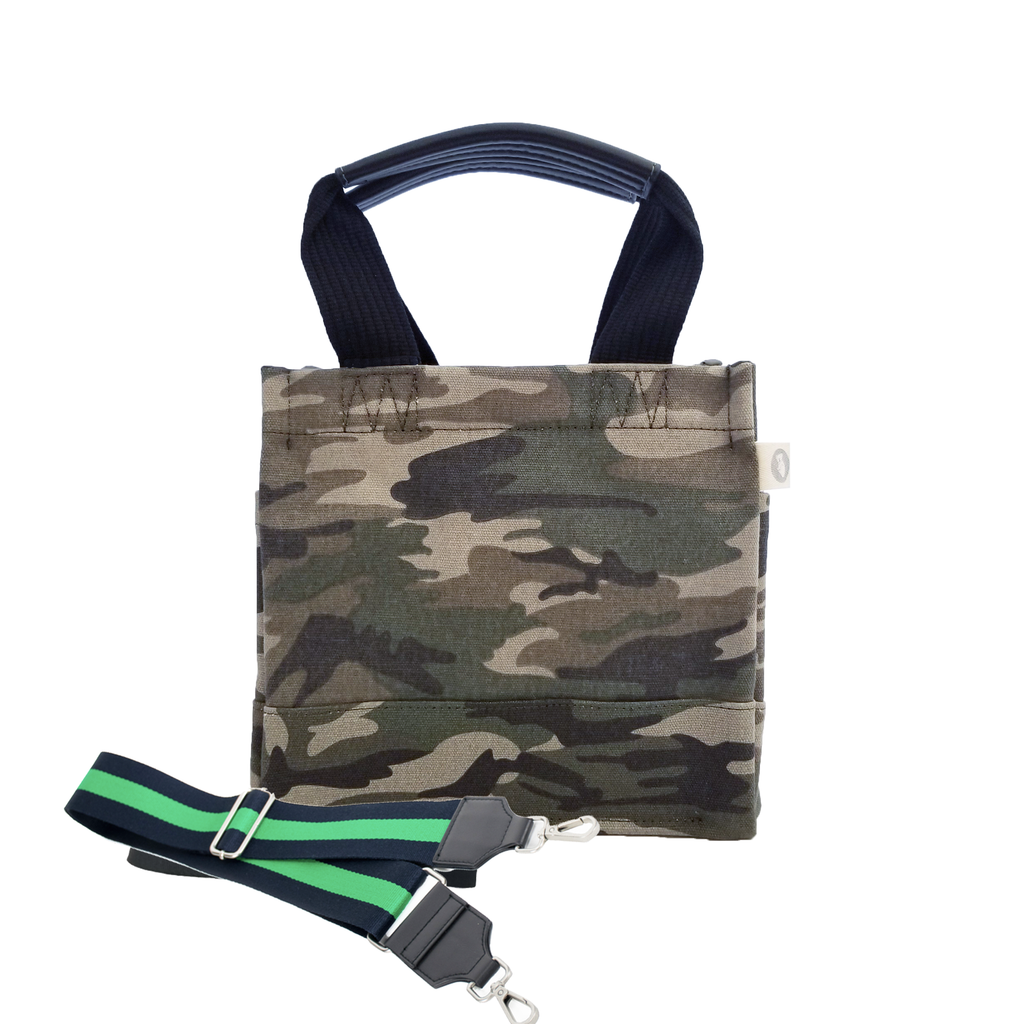 Mini Luxe North South Bag: Green Camouflage – Quilted Koala