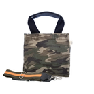 Mini Luxe North South Bag: Green Camouflage with Color Stripes - Quilted Koala