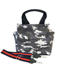 Mini Luxe North South Bag: Grey Camouflage - Quilted Koala