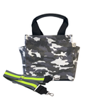 Mini Luxe North South Bag: Grey Camouflage - Quilted Koala