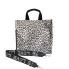 Luxe North South Bag: Grey Leopard - Quilted Koala